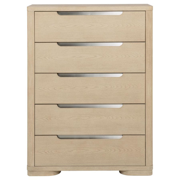 Ladera - 5-Drawer Bedroom Chest Of Drawers - Light Elm - Simple Home Plus