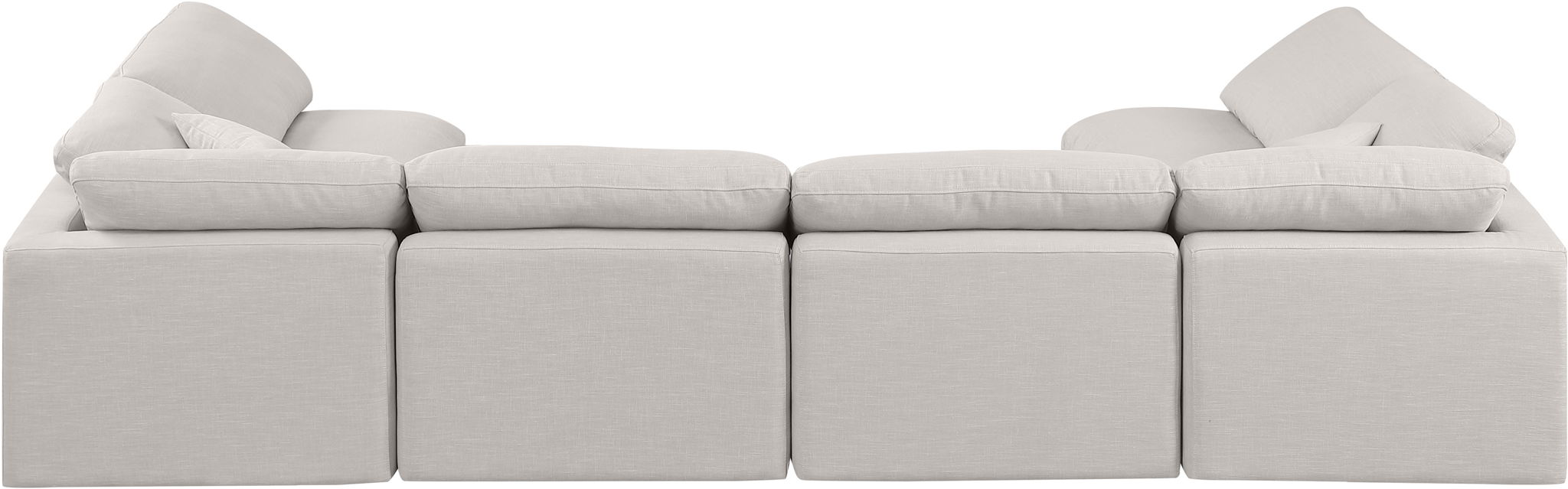 Indulge - Linen 6 Piece Modular U-Shaped Sectional - Simple Home Plus