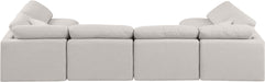 Indulge - Linen 6 Piece Modular U-Shaped Sectional - Simple Home Plus