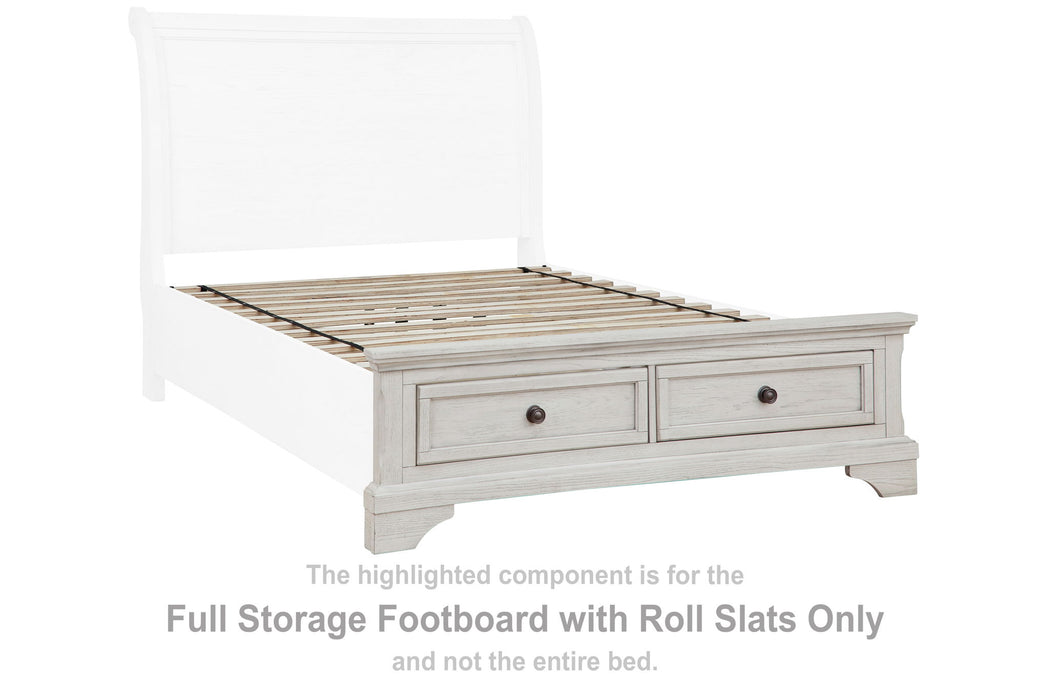 Robbinsdale - Full Storage Ftbd w/Roll Slats - Antique White - Simple Home Plus