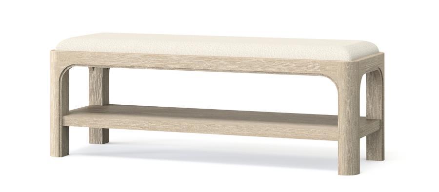 Solano - 49" Bedroom Bed End Bench - Weathered Mango - Simple Home Plus