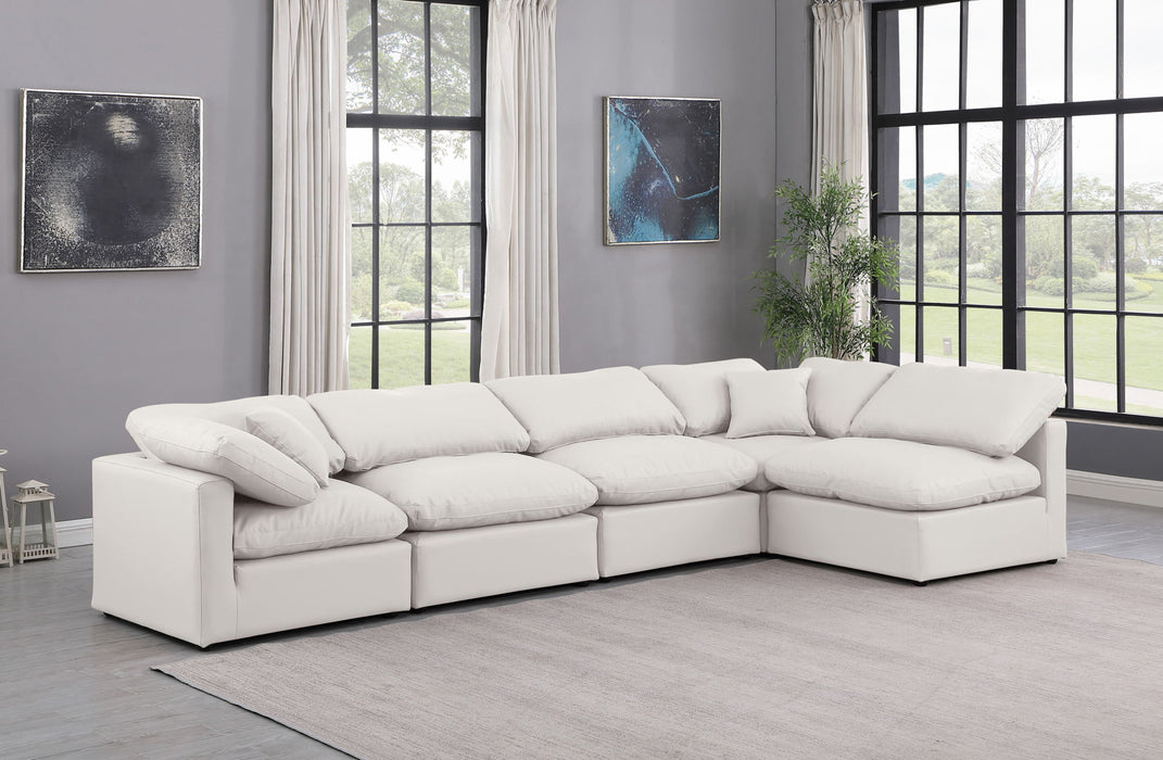 Indulge - Faux Leather 5 Piece Modular Sectional - Simple Home Plus
