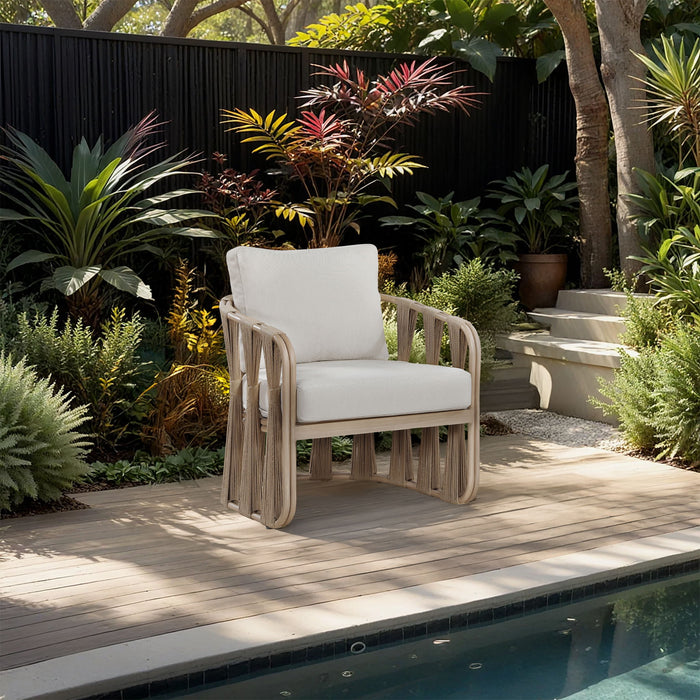 San Pietro - Resilient Waterproof Fabric Upholstered Outdoor Patio Chair - Simple Home Plus