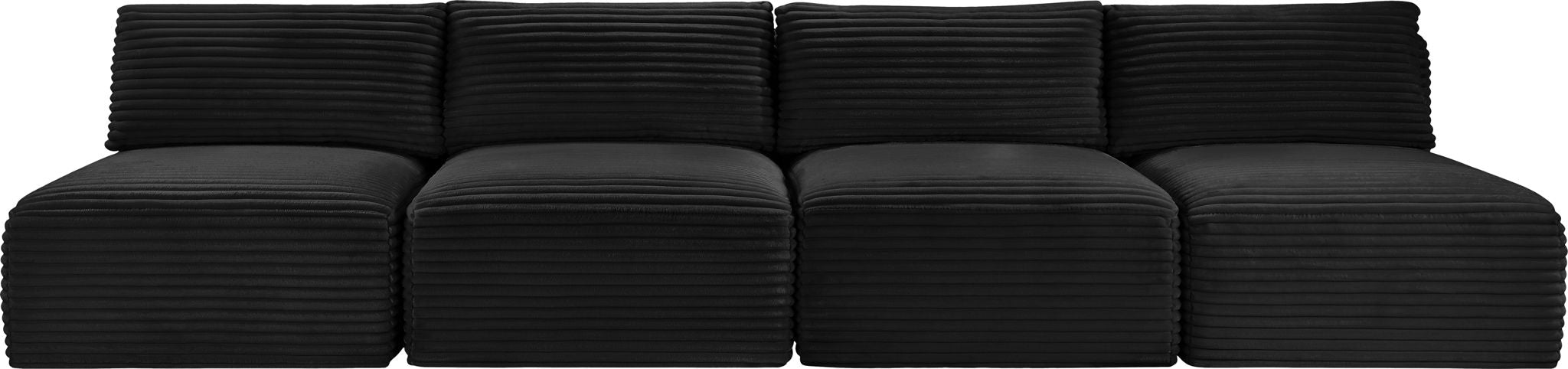 Shaggy - 4 Seat Modular Armless Sofa - Simple Home Plus