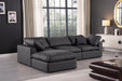 Comfy - 4 Piece Faux Leather Modular Sectional With Chaise - Simple Home Plus