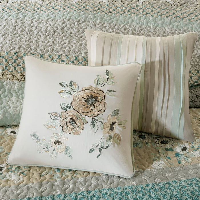 Willa - 6 Piece Reversible Coverlet Set - Green - Simple Home Plus