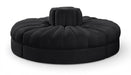 Rummi - Round Velvet Performance Fabric Upholstered 4 Piece Modular Sofa - Simple Home Plus