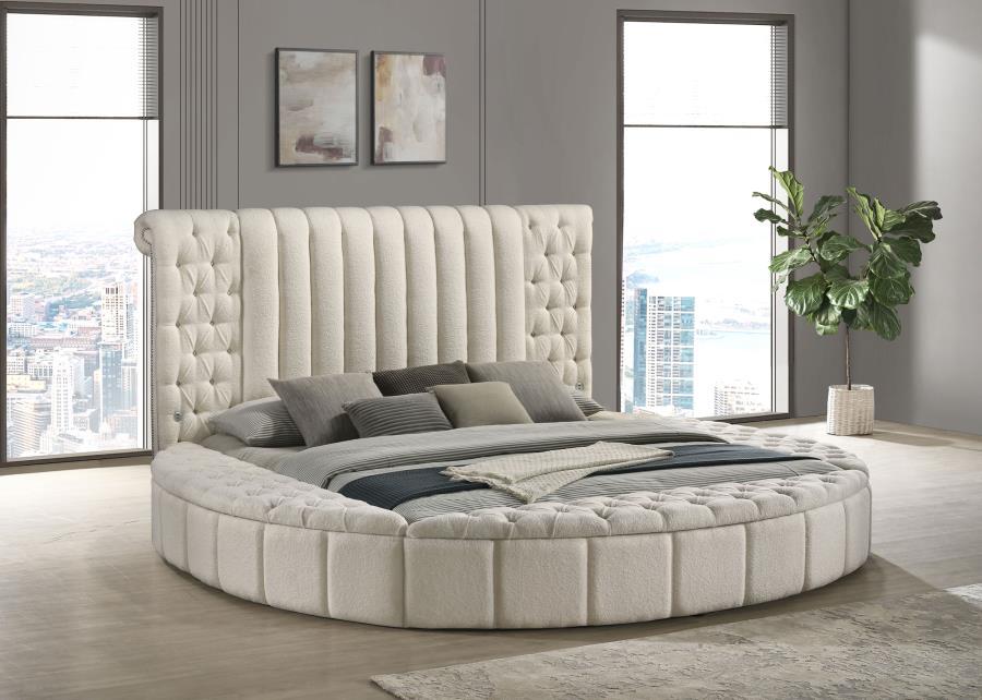 Sonya - Upholstered Round Storage Bed - Simple Home Plus