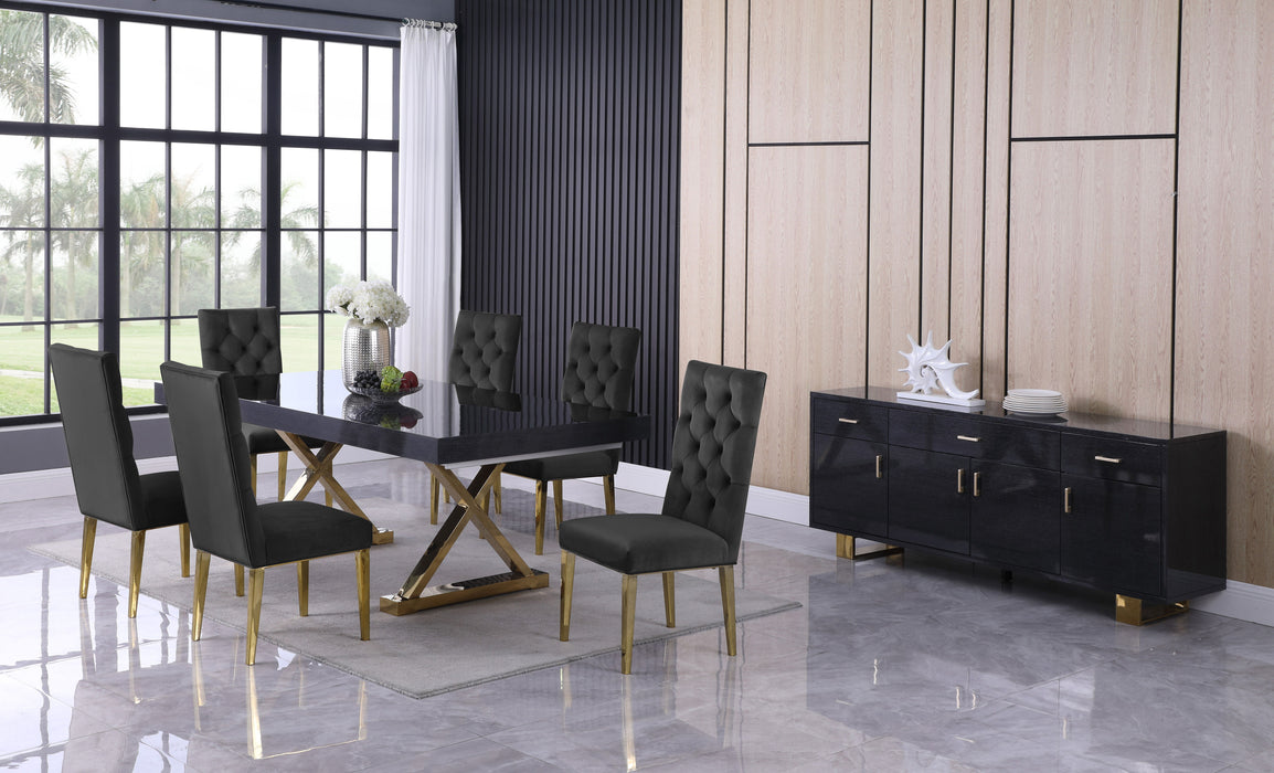 Excel - Extendable Dining Table with Gold Base - Simple Home Plus
