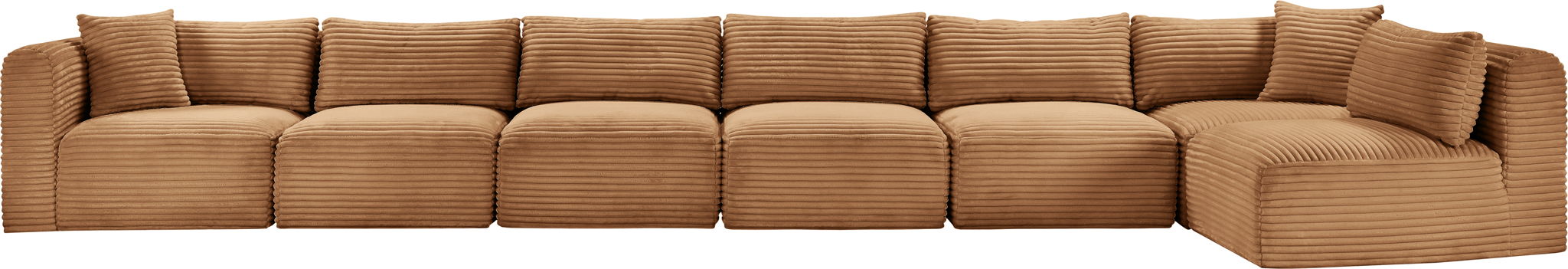 Shaggy - Fabric 7 Piece Modular Sectional - Simple Home Plus