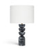Opus - Genuine Marble, Linen Textured Fabric And Brass Table Lamp - Simple Home Plus