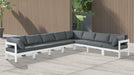 Nizuc - Outdoor Patio 8 Piece Modular Sectional With White Frame - Simple Home Plus