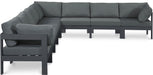 Nizuc - Outdoor Patio 8 Piece Modular Sectional With Gray Frame - Simple Home Plus