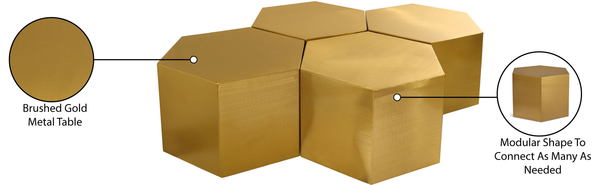Hexagon - Coffee Table - Simple Home Plus