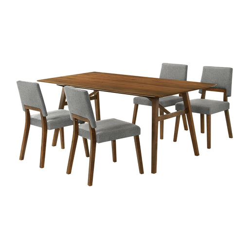 Channell - Walnut Wood Dining Table Set - Simple Home Plus