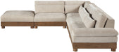 Turin - Chenille Fabric Upholstered Modular Sectional - Taupe - Simple Home Plus
