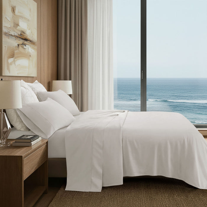 Elina Supima - 4 Piece Queen Sheet Set - Bright White