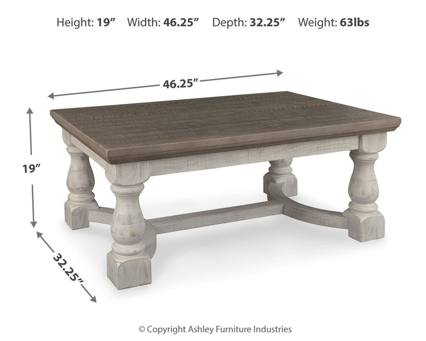 Havalance - Rectangular Cocktail Table - Gray / White - Simple Home Plus