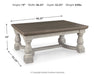 Havalance - Rectangular Cocktail Table - Gray / White - Simple Home Plus