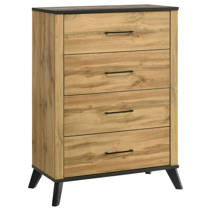 Kaywood - 4-Drawer Bedroom Chest Of Drawers - Natural Pine - Simple Home Plus