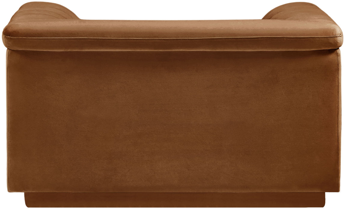 Cascade - Velvet Chair - Saddle - Simple Home Plus