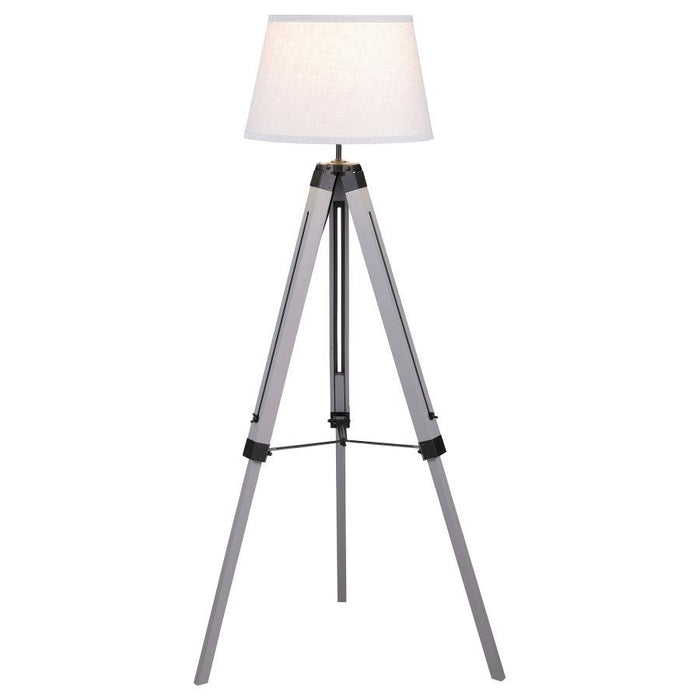Dayton - Empire Shade Metal Tripod Floor Lamp - Gray - Simple Home Plus