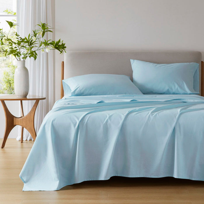 Cotton 144TC - Queen Solid Sheet Set - Light Blue - Simple Home Plus