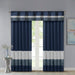 Amherst - 84" Polyoni Pintuck Window Panel - Navy - Simple Home Plus