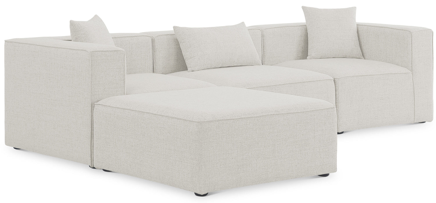 Cube - Linen 4 Piece Modular Sectional With Chaise - Simple Home Plus
