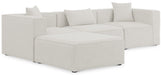 Cube - Linen 4 Piece Modular Sectional With Chaise - Simple Home Plus