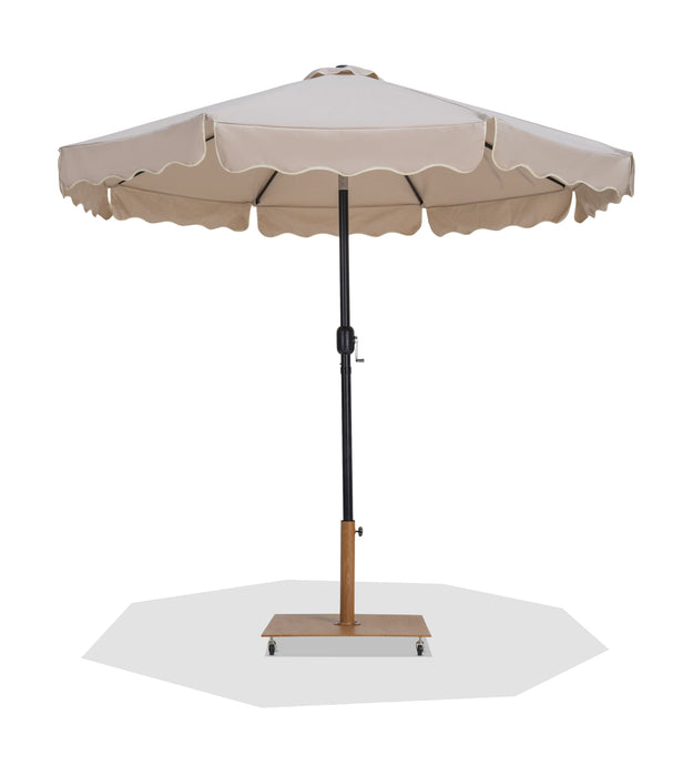 Amalfi - Aluminum Patio Umbrella - Light Brown Base / Black Pole - Simple Home Plus