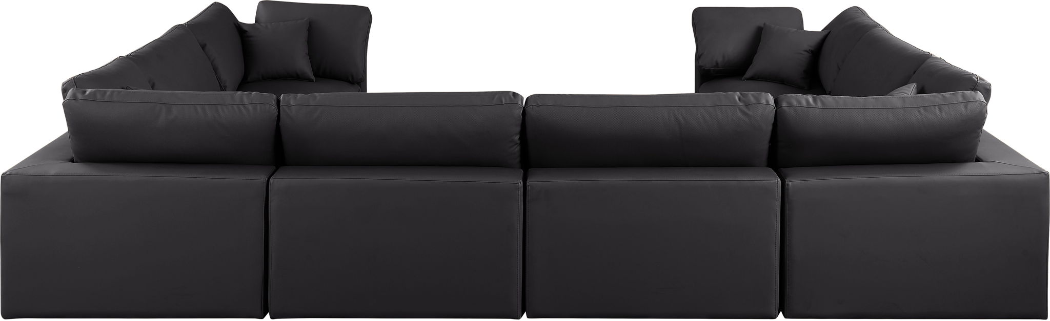Comfy - 8 Piece Faux Leather Modular Sectional - Simple Home Plus
