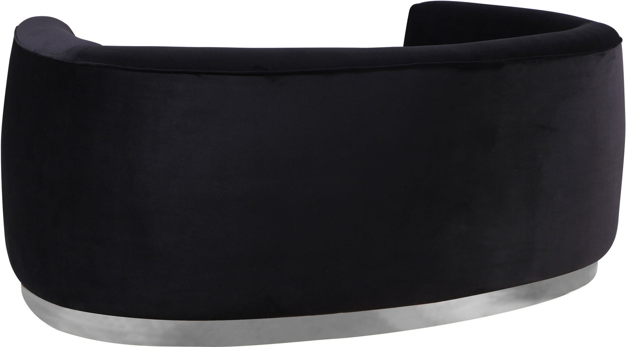Julian - Loveseat with Chrome Base - Simple Home Plus