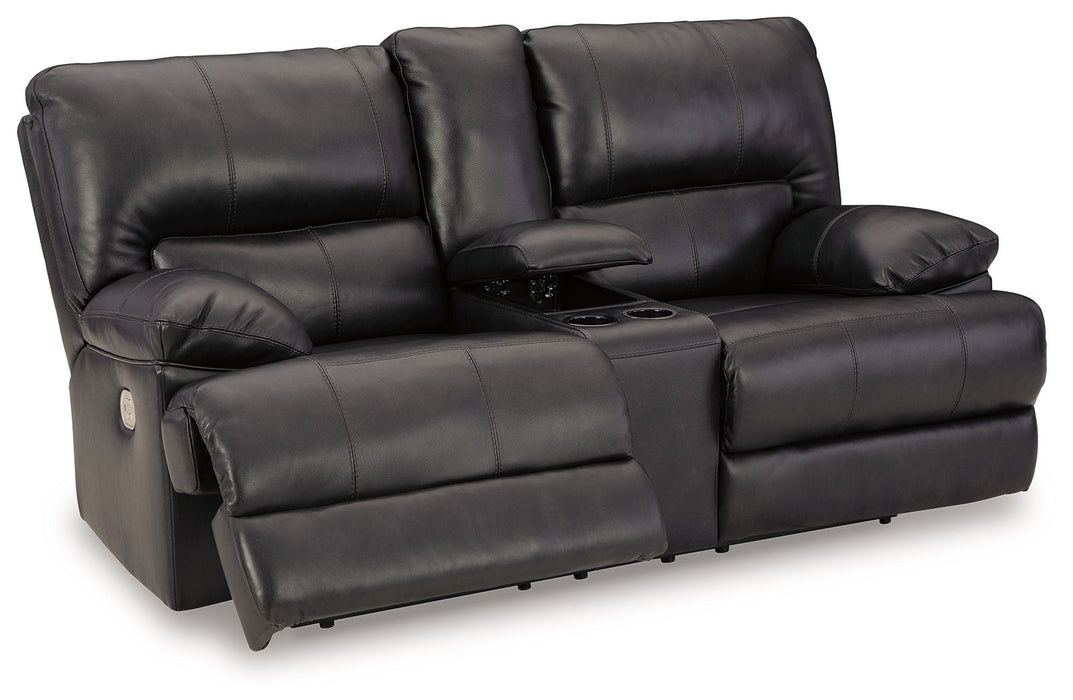Mountainous - Eclipse - Power Reclining Loveseat With Console /Adj Headrest - Simple Home Plus