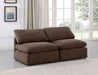 Indulge - Velvet 2 Seat Modular Armless Sofa - Simple Home Plus