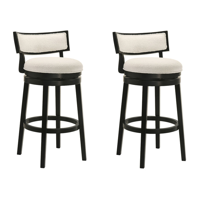 Noely - Modern Farmhouse Swivel Wood Bar Height Kitchen Bar Stool - Simple Home Plus
