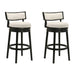 Noely - Modern Farmhouse Swivel Wood Bar Height Kitchen Bar Stool - Simple Home Plus