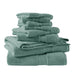 800GSM - 8 Piece Antimicrobial Towel Set - Dusty Green - Simple Home Plus