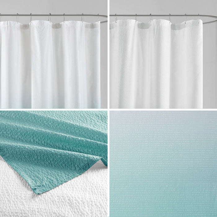 Ara - Ombre Printed Shower Curtain - Aqua - Simple Home Plus