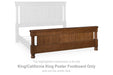 Rowlenstown - King/California King Poster Footboard - Brown - Simple Home Plus