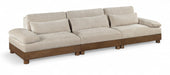 Turin - Chenille Fabric Upholstered Modular Sectional - Taupe - Simple Home Plus