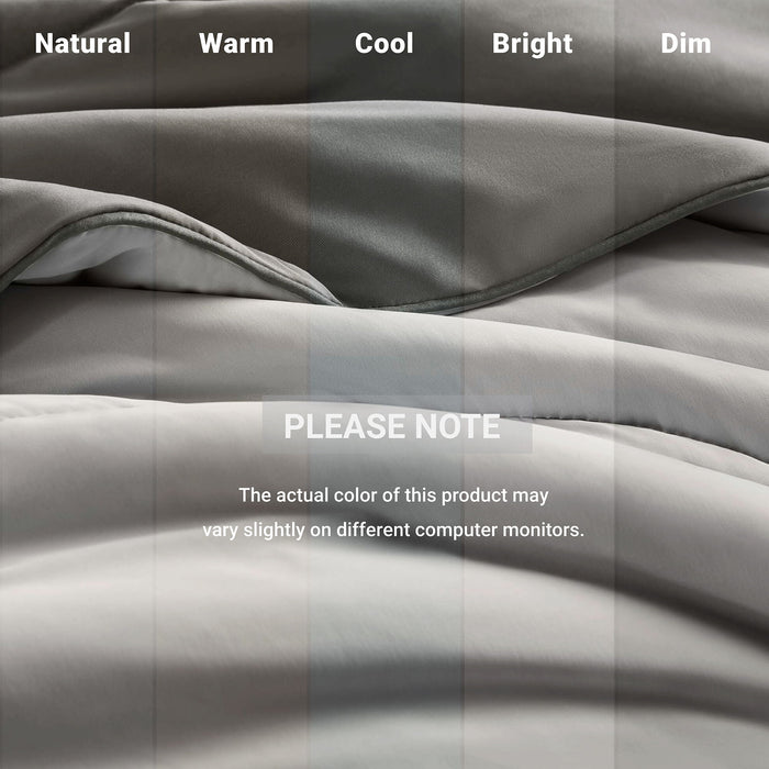 King/California King Reversible Tencel Comforter Blanket - Gray - Simple Home Plus