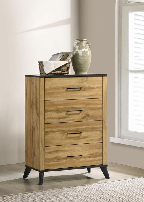 Kaywood - 4-Drawer Bedroom Chest Of Drawers - Natural Pine - Simple Home Plus