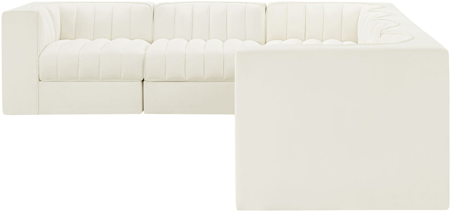 Rummi - Velvet Performance Fabric Upholstered 6 Piece Modular Sectional - Simple Home Plus