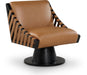 Millwin - Swivel Accent Chair With Black Base - Simple Home Plus