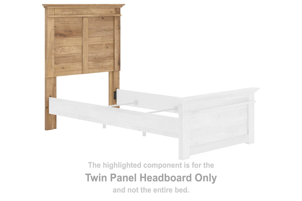 Makidern - Twin Panel Headboard - Tan - Simple Home Plus