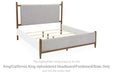 Lyncott - King/California King Upholstered Headboard/Footboard/Slats - Gray / Brown - Simple Home Plus