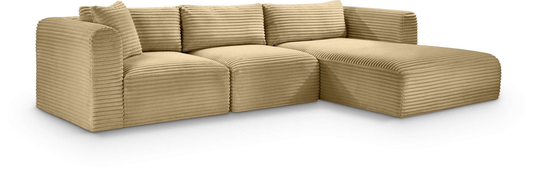 Shaggy - 3 Piece Modular Sectional - Simple Home Plus