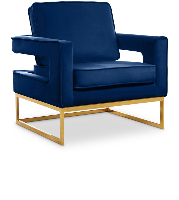 Noah - Accent Chair with Gold Legs - Simple Home Plus