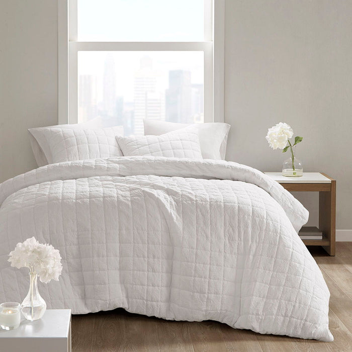Cocoon - King 3 Piece Quilt Top Comforter Mini Set - White - Simple Home Plus